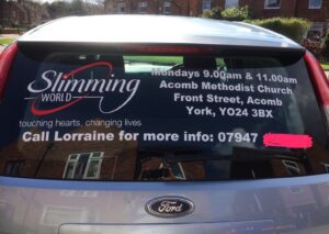 Slimming world car decal