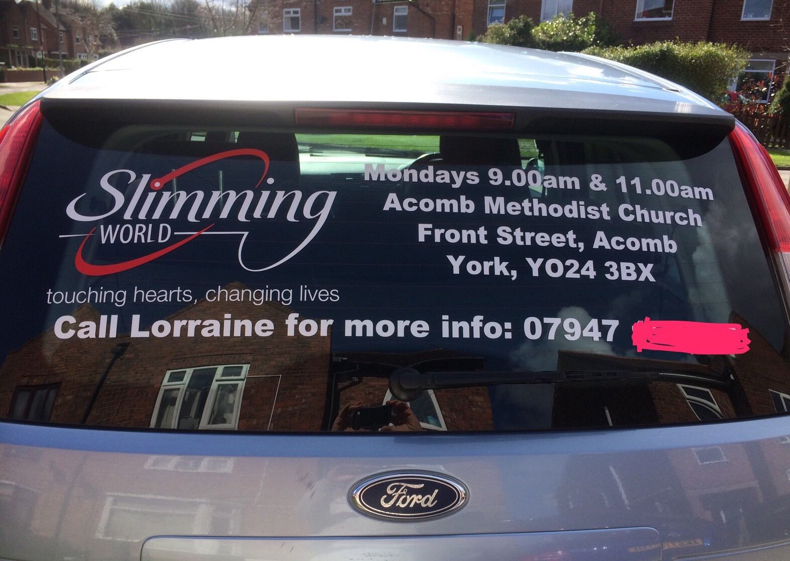 Slimming world car decal