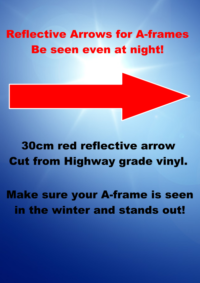 A-frame Reflective arrow x1