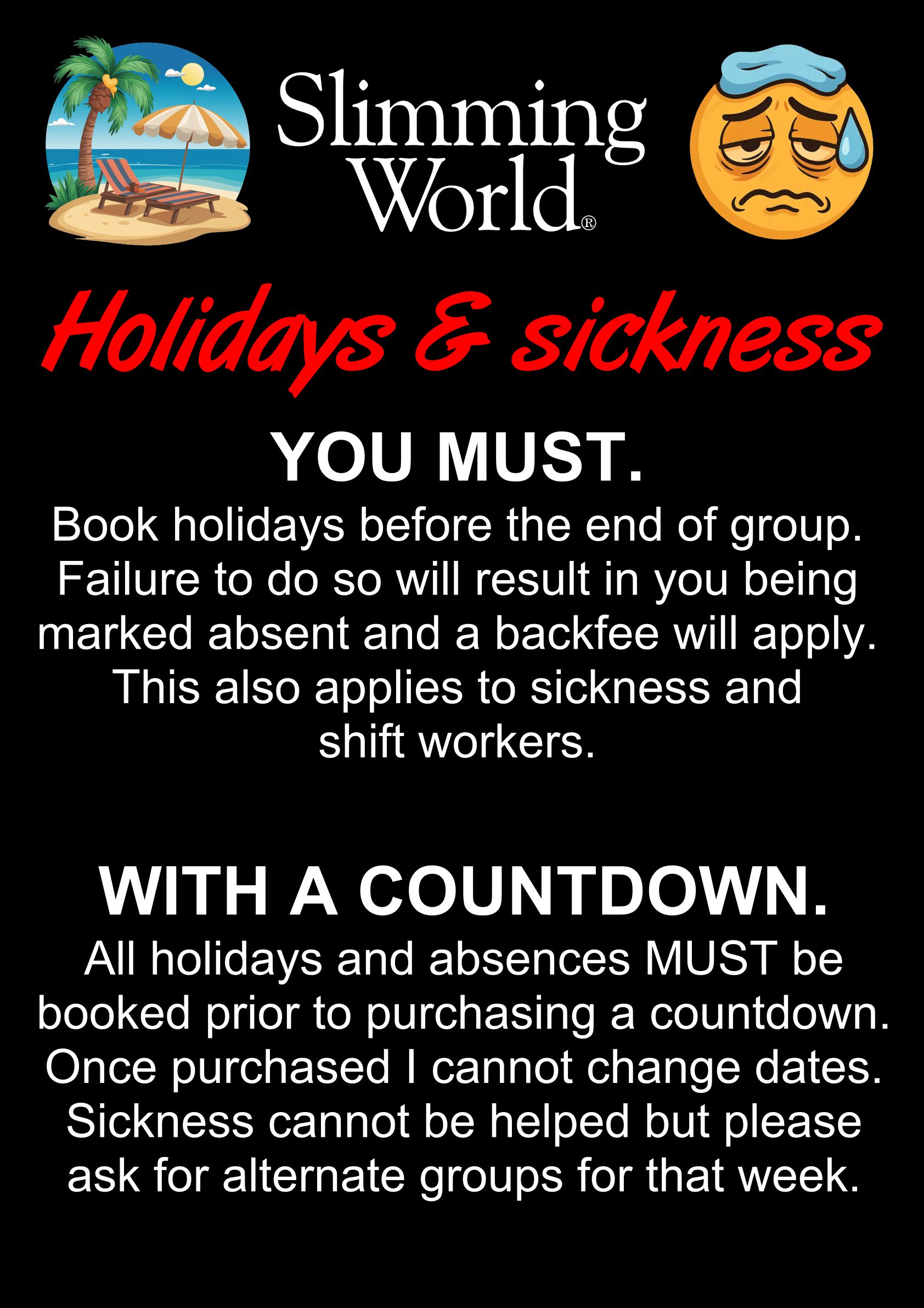 Holidays and sickness visual