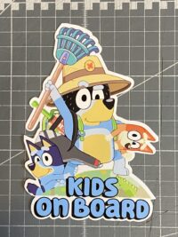 Bluey kids on board sticker