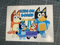 Bluey family kids on board