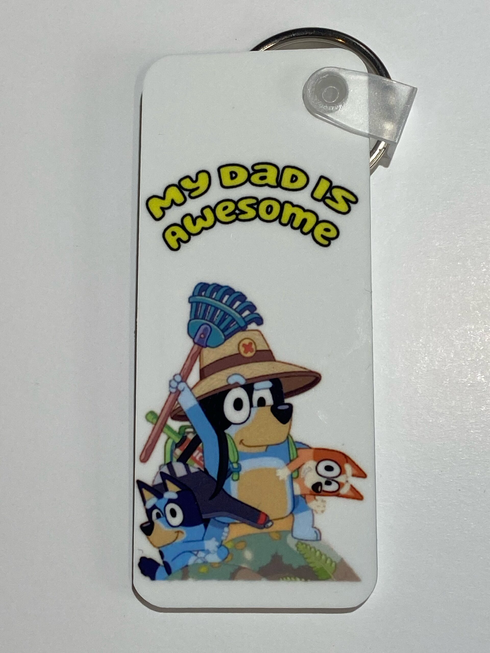my dad is awesome keyring
