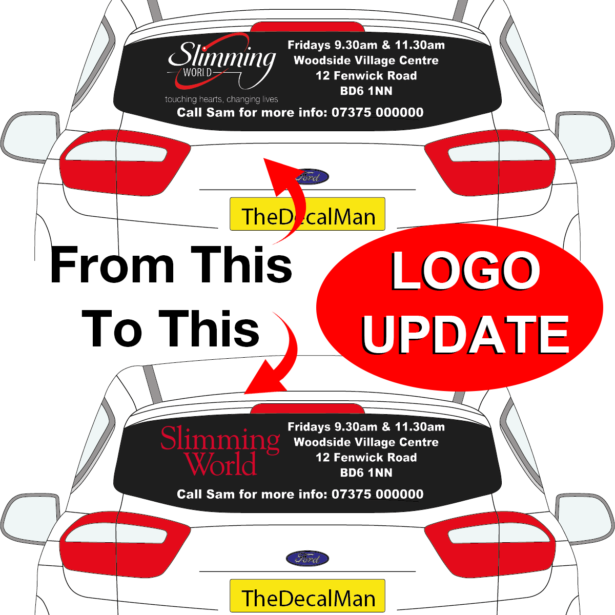 Car decal logo update
