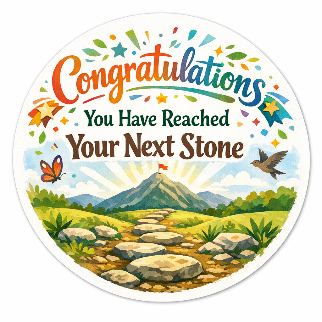 Next stone achievement stickers