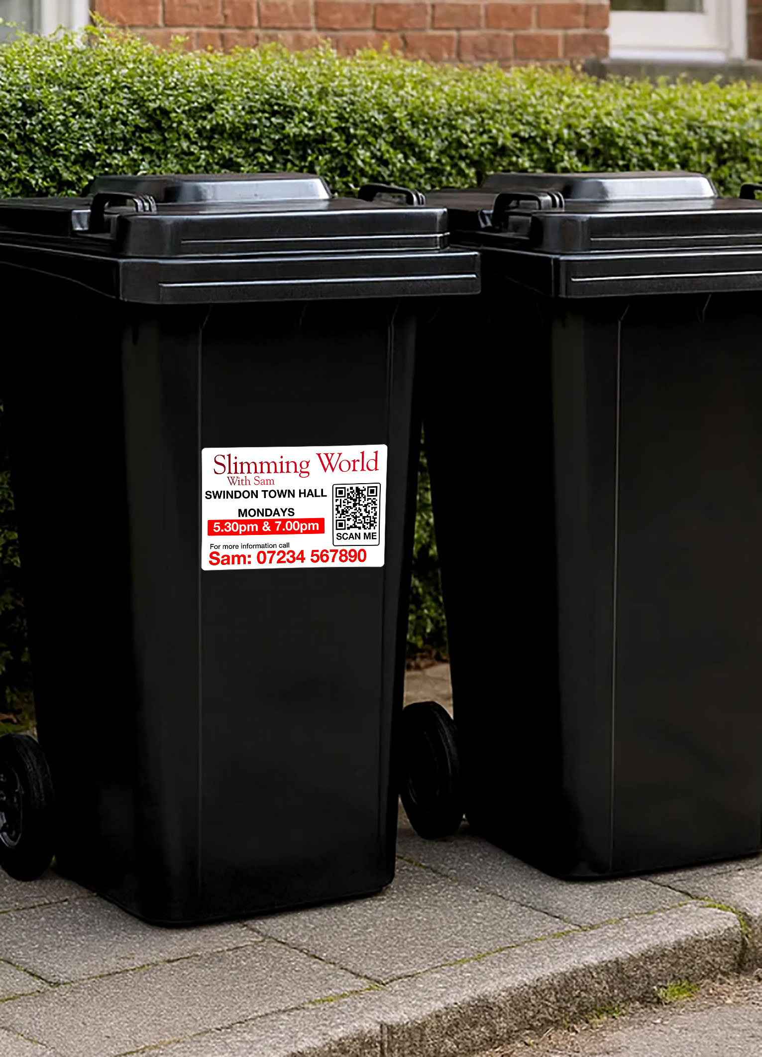 Wheelie bin stickers