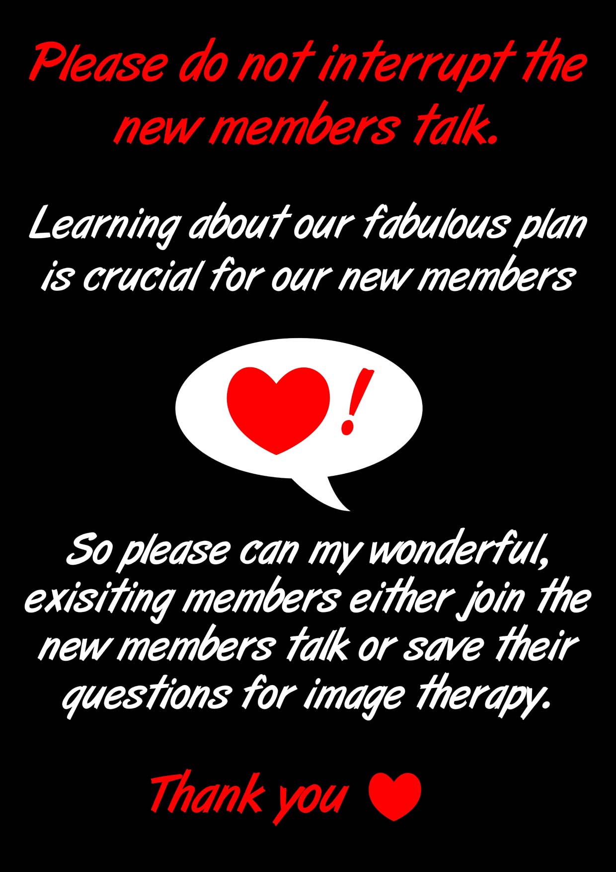 New Member Talk