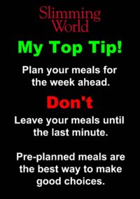 Plan your sw meals
